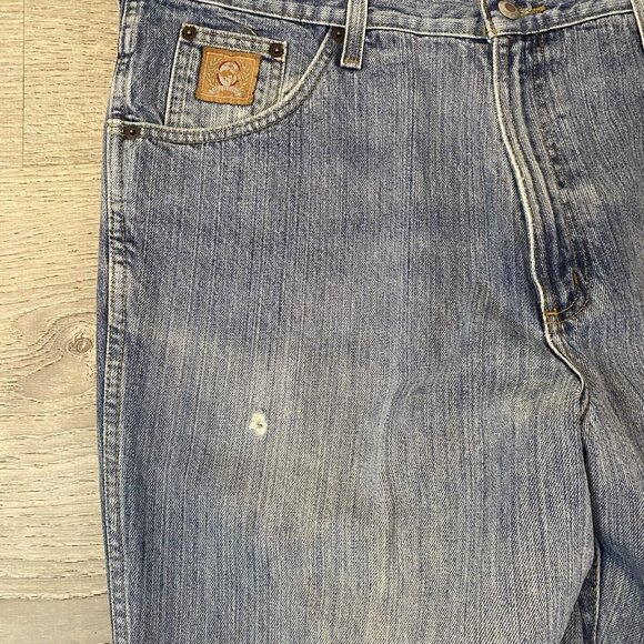 Cinch Bronze Label Jeans Mens 40x36 Blue MB90532002 Relaxed Fit Straight Leg - Picture 3 of 6